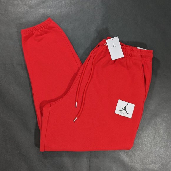 Nike Jordan Men`s Essential Flight Fleece Joggers Size 2XL 38x30 Fire Red - Picture 10 of 10